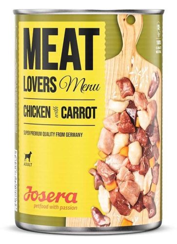 Josera Meat Lovers Menu Chicken with Carrot 400 g (csirkehús és sárgarépa) konzerv kutyáknak