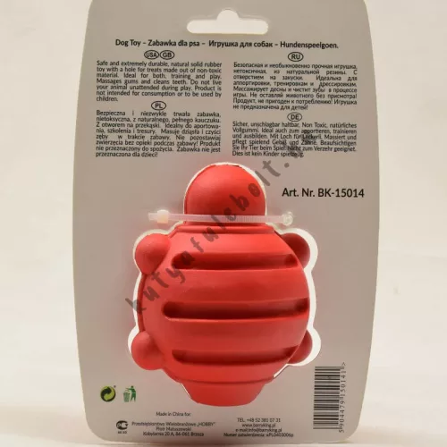 Kutyajáték Teknősbéka Piros 9 cm Barry King