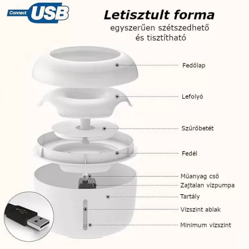 HOPE automata kisállatitató, itatókút 2,5 liter