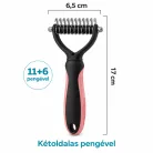 "Dematting" MINI kétoldalas aljszőr kiszedő, bontófésű