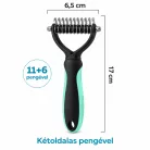 "Dematting" MINI kétoldalas aljszőr kiszedő, bontófésű