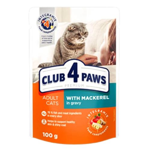 Club 4 Paws Prémium Macska Alutasakos Makréla szósz 100g