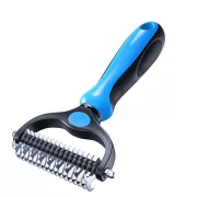   "Dematting" MAXI Kétoldalas aljszőr kiszedő, bontófésű - kék