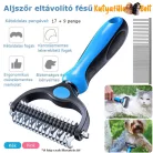 "Dematting" MAXI Kétoldalas aljszőr kiszedő, bontófésű - rózsaszín
