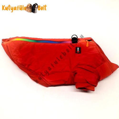 "RAINBOW" bélelt kutyakabát - piros - XL