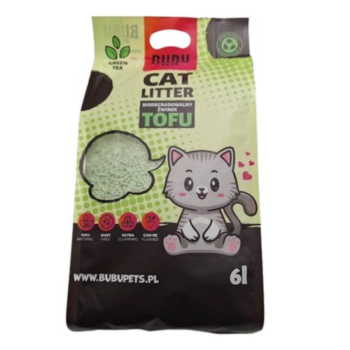 BubuPets Tofu alom, Zöld Tea illattal 2,5 kg