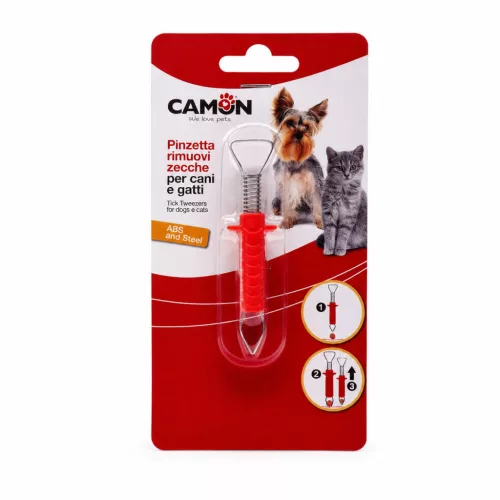 Camon Kullancs kiszedő rozsdamentes acél rugós csipesz fekete
