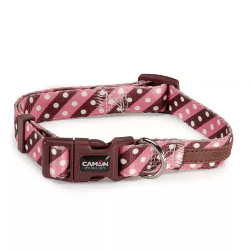   Camon Kutyanyakörv 15 x 300-400 mm állítható TWILL DOT PINK