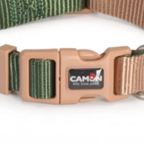 Camon Kutyanyakörv 15 x 300-400 mm állítható Double-Premium zöld-ekrü