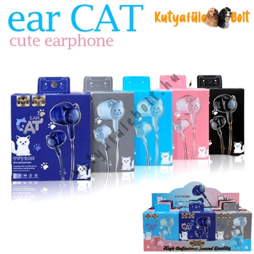 EAR CAT vidám cicás fülhallgató - KWY-30