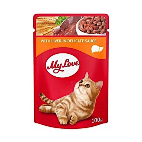 My Love Macska alutasakos Máj szószban 100g