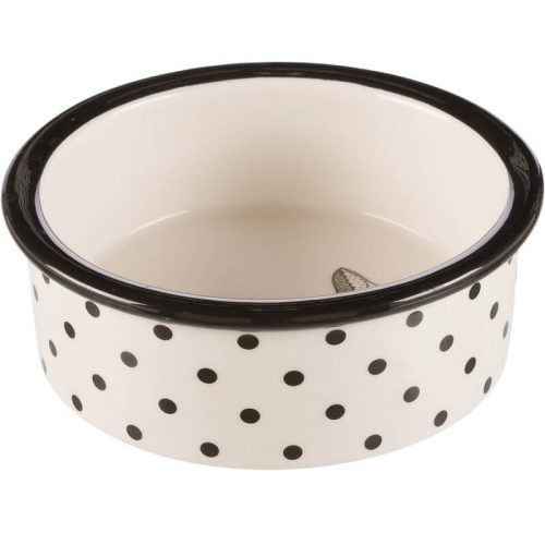 Trixie Ceramic Bowl - kerámia tál (macskaminta, fehér-fekete) macskák részére (0,3l /Ø12cm)