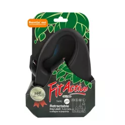   FitActive - automata szalagos póráz kutyák részére (M) 5 m 25 kg - fekete