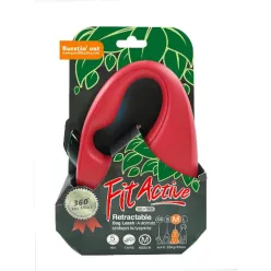   FitActive - automata szalagos póráz kutyák részére (S) 5 m 15 kg - piros