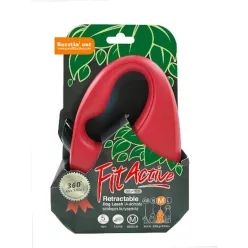   FitActive - automata szalagos póráz kutyák részére (XS) 3 m 12 kg - piros