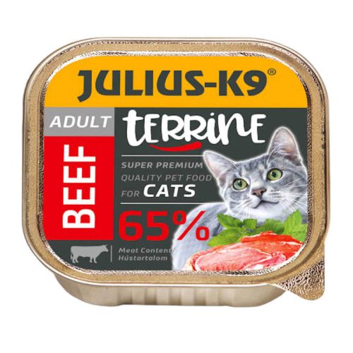 Julius-K9 Cat Terrine Adult Beef - nedveseledel (marha) felnőtt macskák részére (100g)