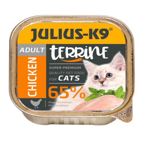 Julius-K9 Cat Terrine Adult Chicken - nedveseledel (csirke) felnőtt macskák részére (100g)