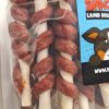 BubuPets Csavart Bárányhús bőrpálcán "twister" 500g