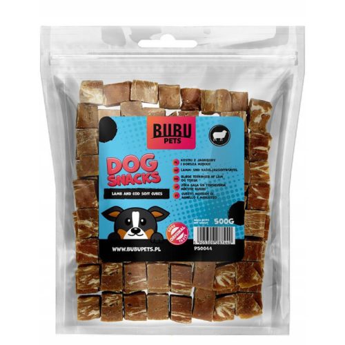 BubuPets Puha Bárányhús és Tőkehal kocka 500g