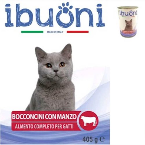 ibuoni Marhahúsos konzerv macskáknak 405g