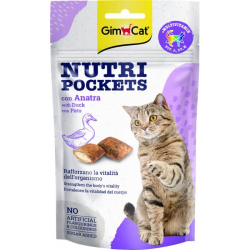 GimCat Snack NutriPockets Kacsa 60g