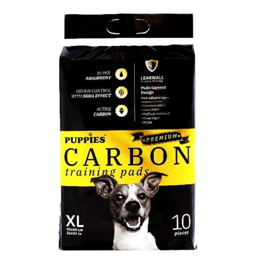Puppies CARBON Premium pelenka aktív szénnel 10 db 90 x 60 cm