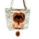 Oroszlános kisállat hordozó táska - krém