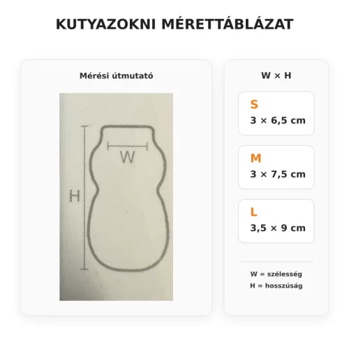 Kutyazokni, csúszásgátló talppal - M
