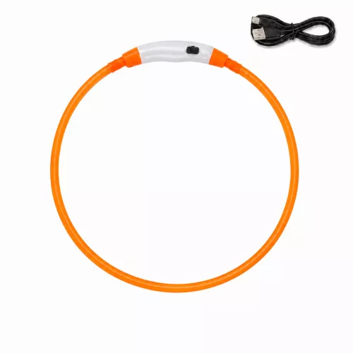 LED világító méretre vágható nyakkarika USB töltéssel - M - 55 cm