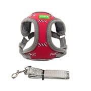   Kutya/macska hám pórázzal 15 x 330 - 380 mm állítható - S