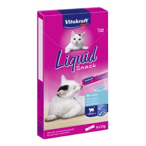 VitaKraft Cat Liquid Snack Lazaccal + Omega3 - 6x15g