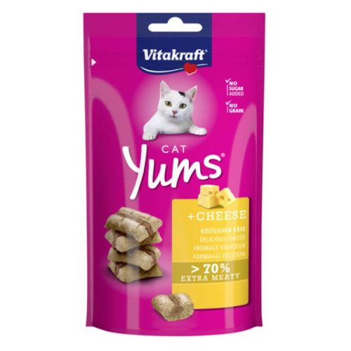 VitaKraft Cat Yums Sajtos Jutalomfalat 40g - közeli lejárat