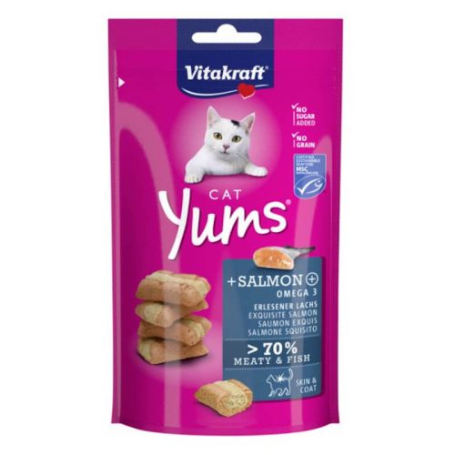 VitaKraft Cat Yums Lazac - Omega3 Jutalomfalat 40g