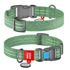 WAUDOG Re-Cotton, QR kódos nyakörv, újrahasznosított pamutból 25mm 35-58 cm - XL - zöld
