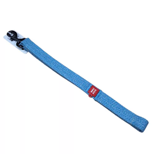 WAUDOG Re-Cotton póráz, újrahasznosított pamutból 20 mm x 150 cm - M - világoskék